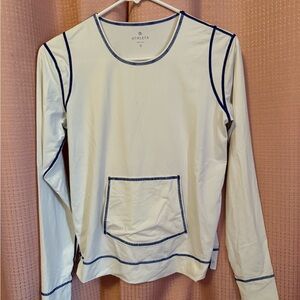 Athleta White and Blue athletic top